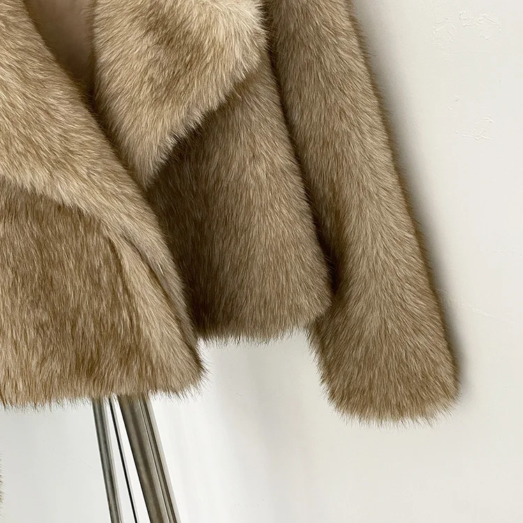 Mumaroho 2026 Winter Autumn Women Faux Fur Jacket Coat Striped Long Sleeve Thick Warm Outwear Fluffy Coat For Women