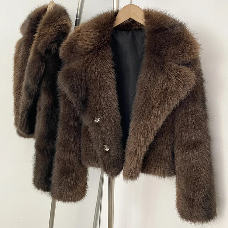 Mumaroho 2026 Winter Autumn Women Faux Fur Jacket Coat Striped Long Sleeve Thick Warm Outwear Fluffy Coat For Women