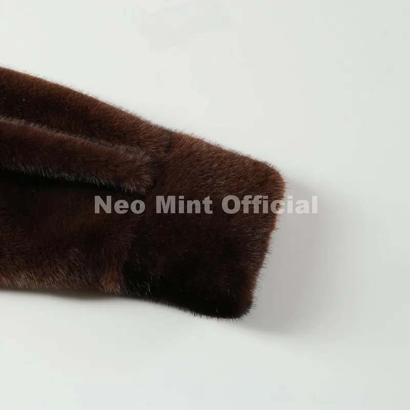Neo Mint Iconic Blogger Fashion Vintage Striped Sable Mink Peplum Jacket Women 2026 Winter Luxury Brand Faux Fur Coat Outerwears