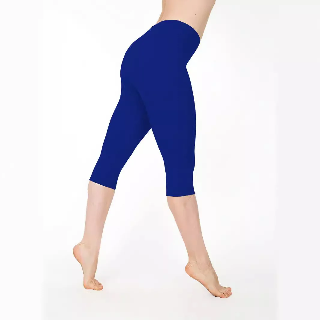 High Waist Push Up Fitness Leggings Crop Wide Waistband Cycling Short Leggings Workout Jogging For Women Training Leggings