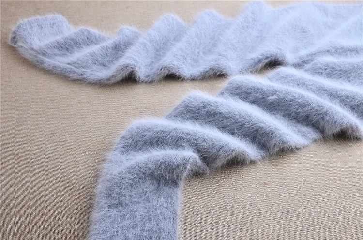 Ladies Women Autumn Winter Hairy Warm Angora Rabbit Hair Knitted Mink Cashmere Underwear Trousers Thernal Leggings Pants