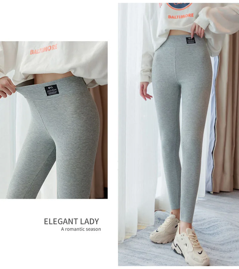 New Thickened Lamb Wool Leggings Women Autumn Winter High Waist Plus Velvet Keep Warm Pants Sexy Skinny Stretch Knitted Leggings