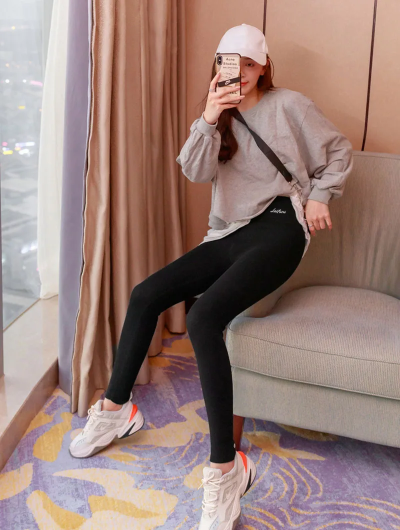New Thickened Lamb Wool Leggings Women Autumn Winter High Waist Plus Velvet Keep Warm Pants Sexy Skinny Stretch Knitted Leggings