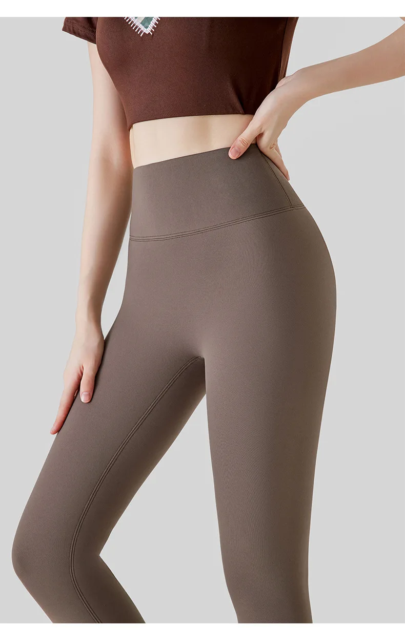 BIVIGAOS New Autumn Winter Alpaca Velvet Shark Leggings Women Thick Warm Leggings High Waist Seamless Slim-Fit Thermal Pants