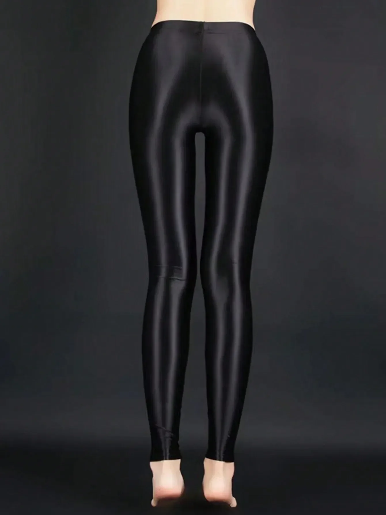 Women Colorful Dopamine Shiny Ice Silk Leggings High Waist Tight Breathable Quick Dry Gym Streetwear Ladies Activewear