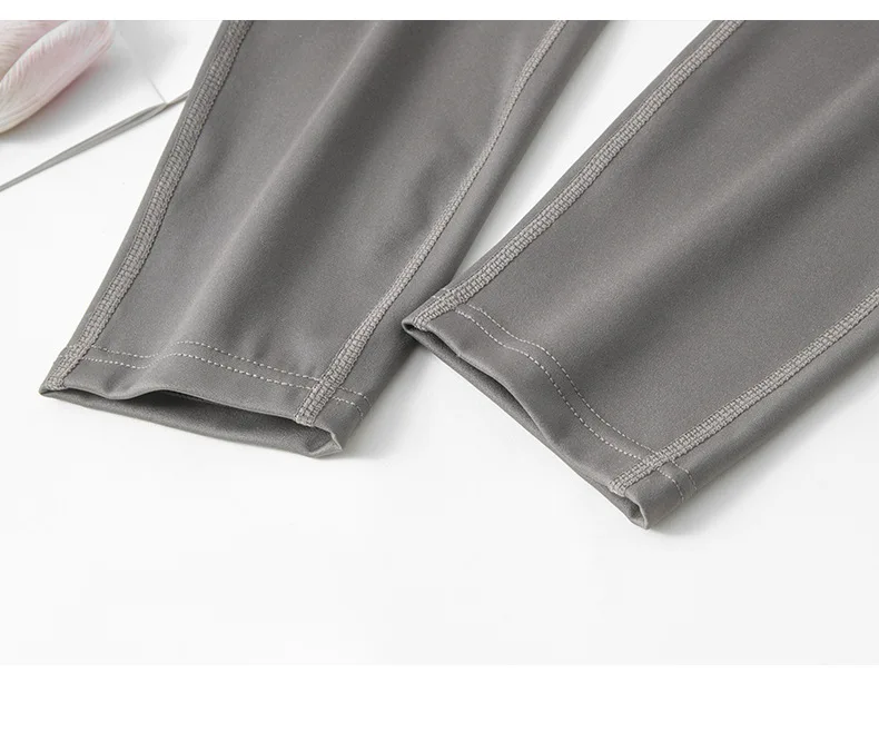BIVIGAOS 2024 Autumn New Back Pocket Sharkskin Pants Leggings Women High Waist Sports Yoga Running Casual Leggings