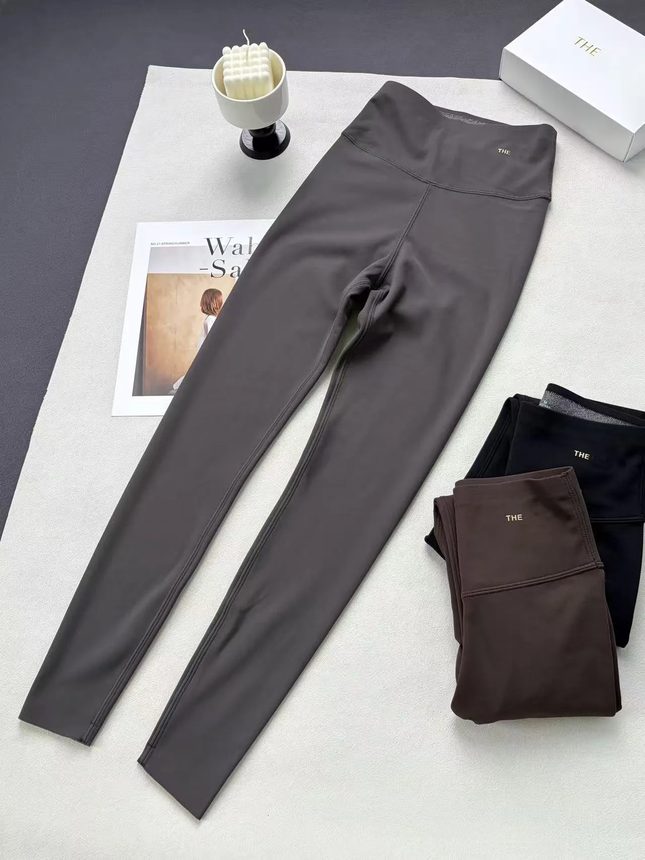 Fashion Women Elastic Tight Hip Lifting Sports Yoga Pants Lady High Waist Butt Lifting Baroque Slim Pant Leggings Autumn Winter