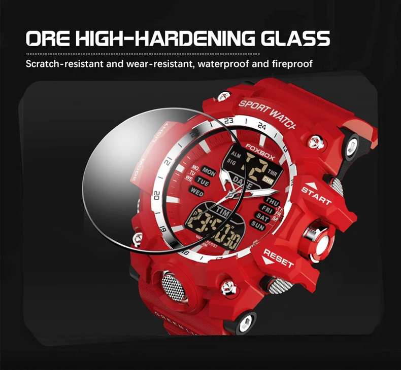 LIGE Military Men Watches Waterproof Luminous Quartz Men's Wristwatch Dual Display Digital Sports Casual Calendar Watch For Man
