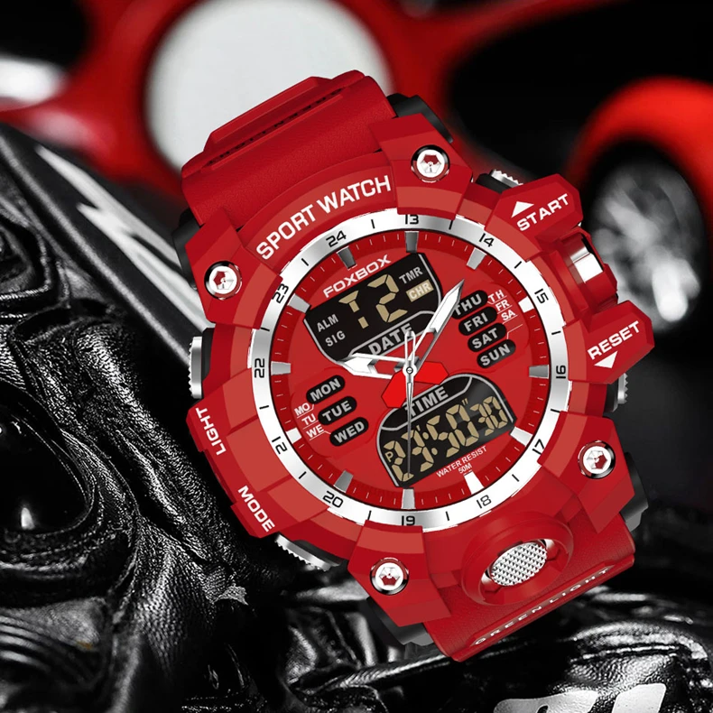 LIGE Military Men Watches Waterproof Luminous Quartz Men's Wristwatch Dual Display Digital Sports Casual Calendar Watch For Man