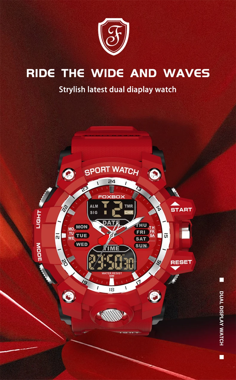 LIGE Military Men Watches Waterproof Luminous Quartz Men's Wristwatch Dual Display Digital Sports Casual Calendar Watch For Man