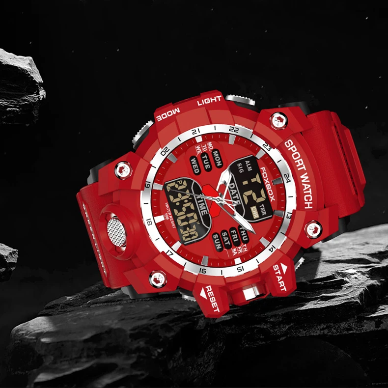 LIGE Military Men Watches Waterproof Luminous Quartz Men's Wristwatch Dual Display Digital Sports Casual Calendar Watch For Man