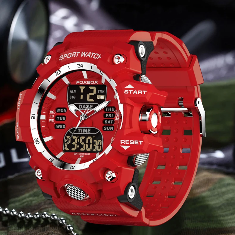 LIGE Military Men Watches Waterproof Luminous Quartz Men's Wristwatch Dual Display Digital Sports Casual Calendar Watch For Man