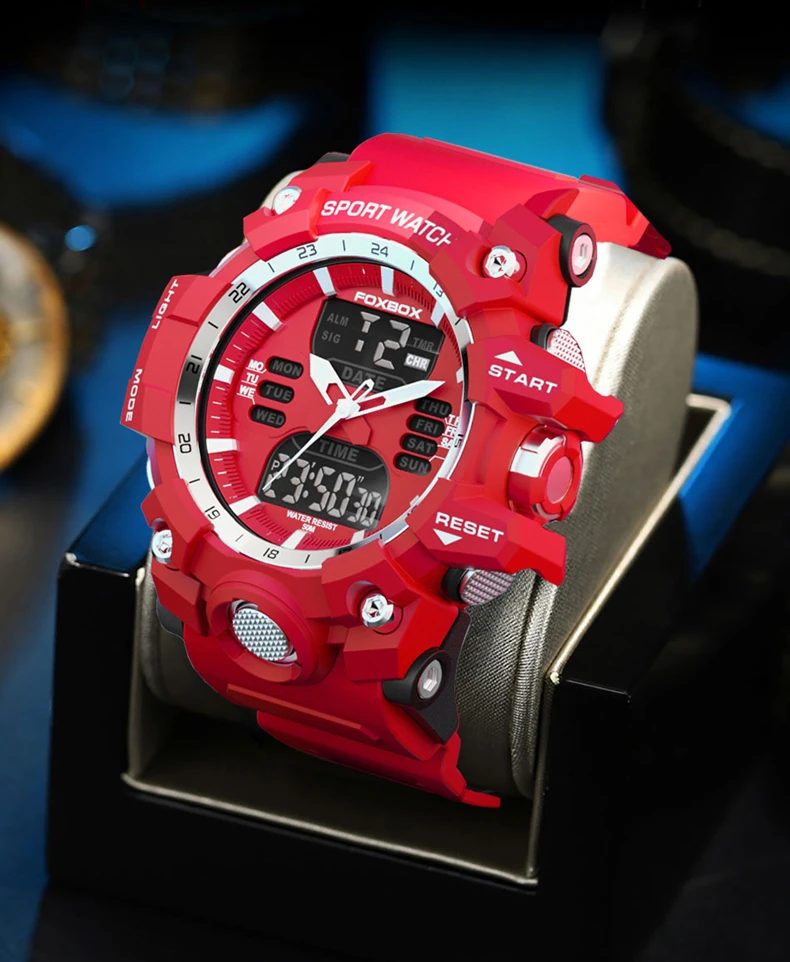 LIGE Military Men Watches Waterproof Luminous Quartz Men's Wristwatch Dual Display Digital Sports Casual Calendar Watch For Man