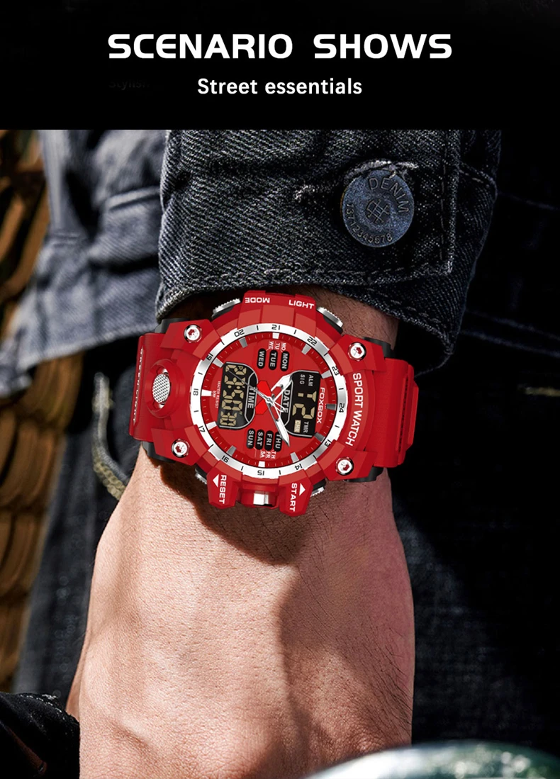 LIGE Military Men Watches Waterproof Luminous Quartz Men's Wristwatch Dual Display Digital Sports Casual Calendar Watch For Man