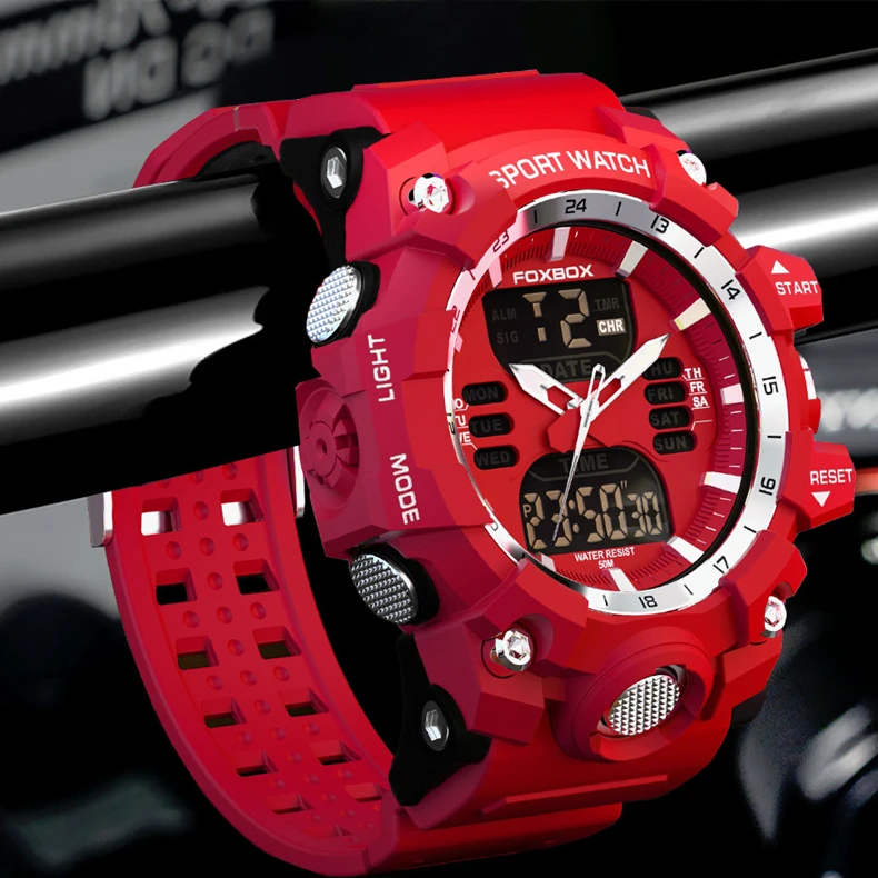 LIGE Military Men Watches Waterproof Luminous Quartz Men's Wristwatch Dual Display Digital Sports Casual Calendar Watch For Man