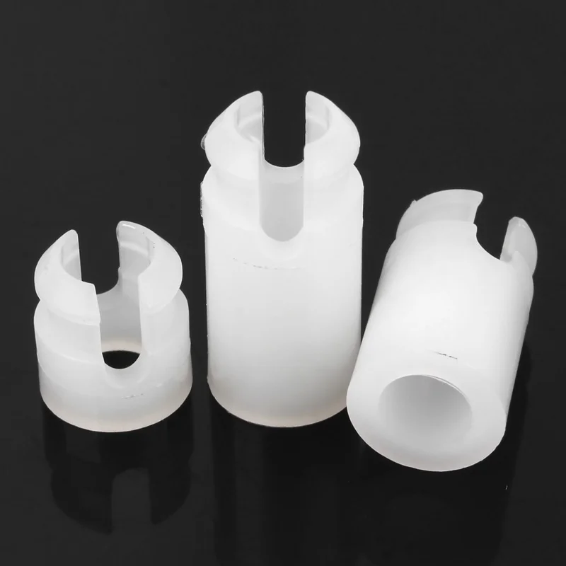 SS White Nylon Plastic PCB Support Single-Ended Inserting Cylindrical Type Circuit Board Isolation Column Spacer