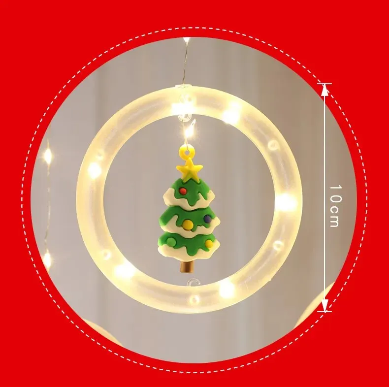10LED Christmas Fairy Lights Santa Claus Window Decoration String Lights Christmas Gift Navidad New Year Home Decoration