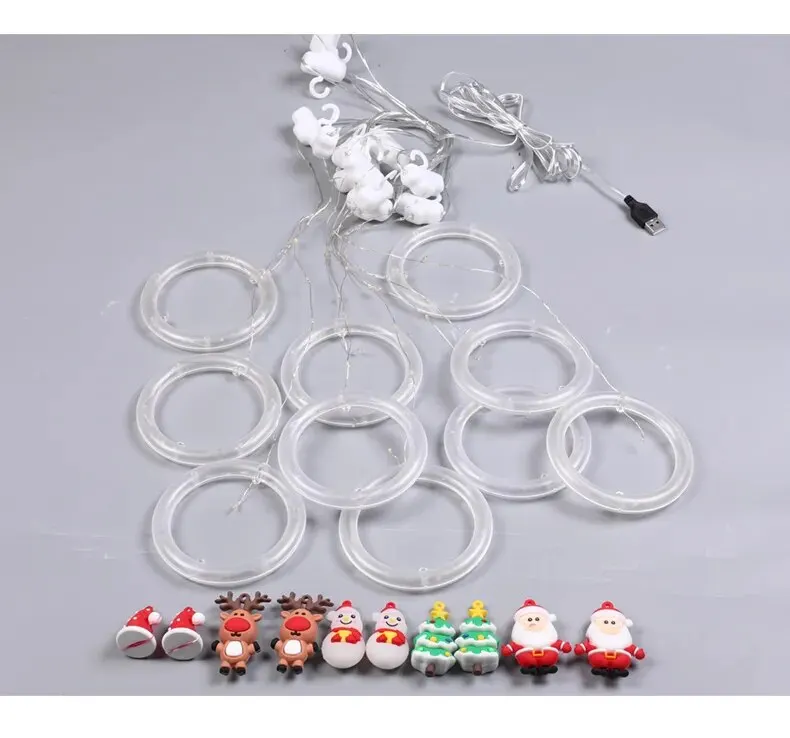 10LED Christmas Fairy Lights Santa Claus Window Decoration String Lights Christmas Gift Navidad New Year Home Decoration