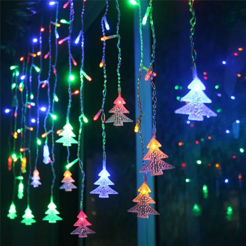 Christmas LED Garland Wedding Party Fairy Lights 5M LED Icicle Fairy String Light Remote Outdoor Curtain Garden Patio Decor