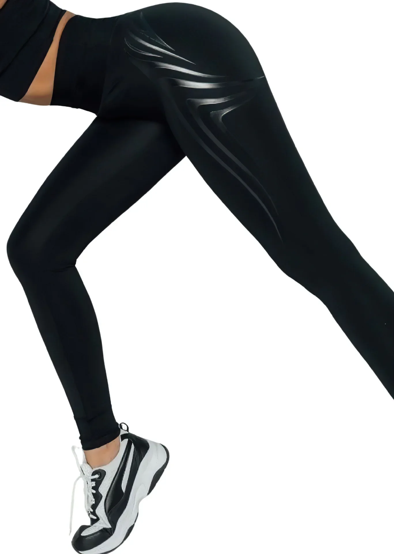 Women Hip Lifting Cropped Leggings Tight Fit Running Fitness Sports Pants Daily Streetwear Minimalist Chic Ladies Activewear