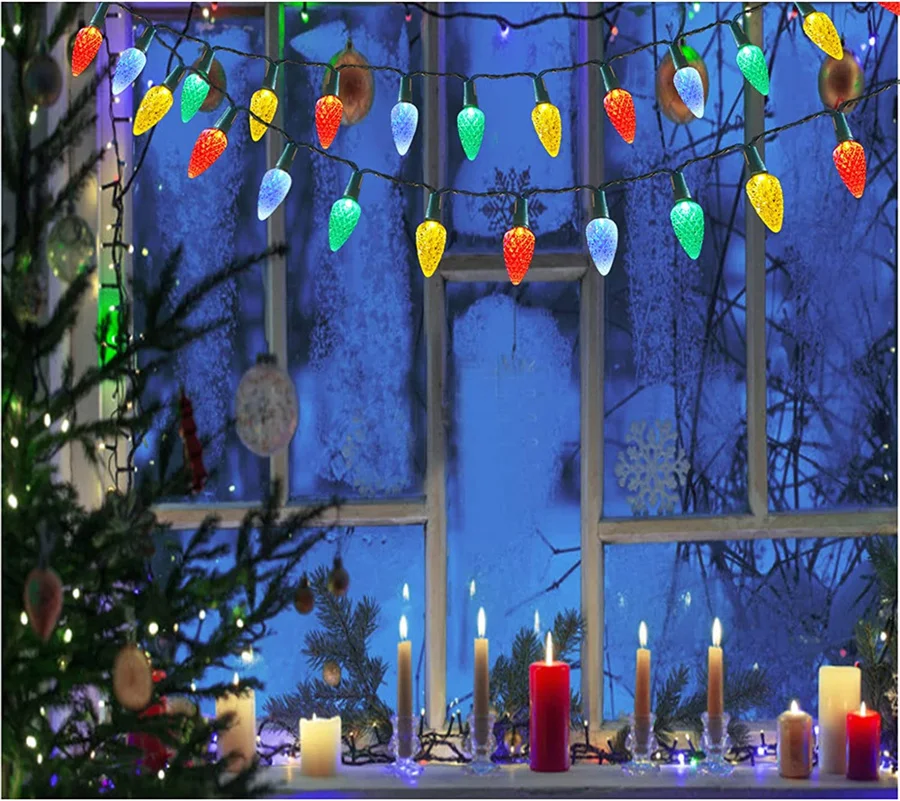 Waterproof 5M 10M LED Strawberry Fairy Lights Outdoor 8 Modes Christmas Garland String Lights for Party Garden Patio Decoration