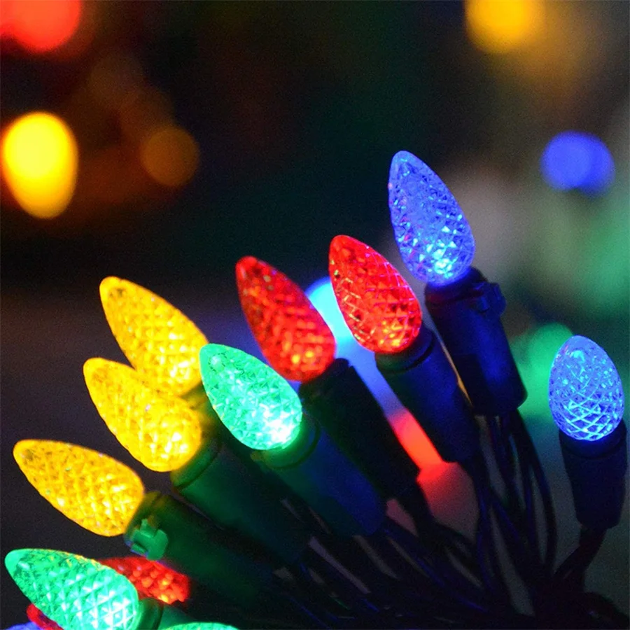Waterproof 5M 10M LED Strawberry Fairy Lights Outdoor 8 Modes Christmas Garland String Lights for Party Garden Patio Decoration