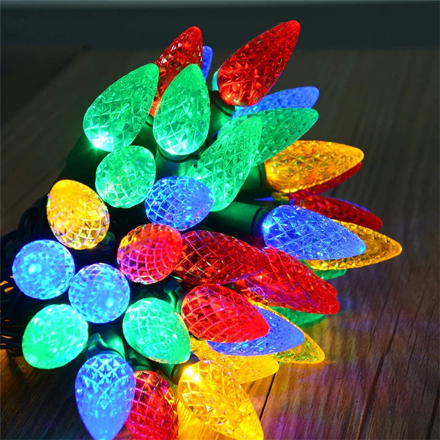 Waterproof 5M 10M LED Strawberry Fairy Lights Outdoor 8 Modes Christmas Garland String Lights for Party Garden Patio Decoration