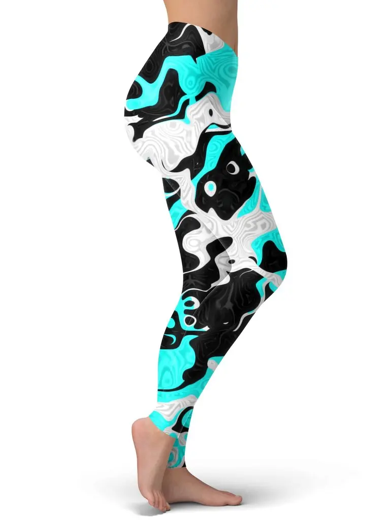 colorful psychedelic Style Fashion Women Leggings Fashion 3D Printed Paint Leggings Sexy Elastic Female Skinny Leggings DDK24