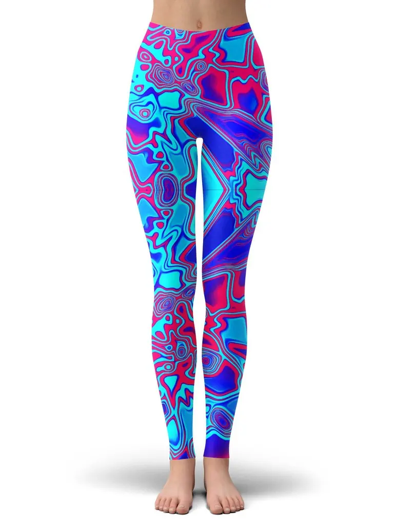 colorful psychedelic Style Fashion Women Leggings Fashion 3D Printed Paint Leggings Sexy Elastic Female Skinny Leggings DDK24