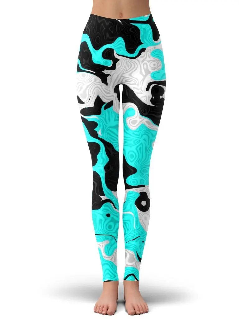 colorful psychedelic Style Fashion Women Leggings Fashion 3D Printed Paint Leggings Sexy Elastic Female Skinny Leggings DDK24