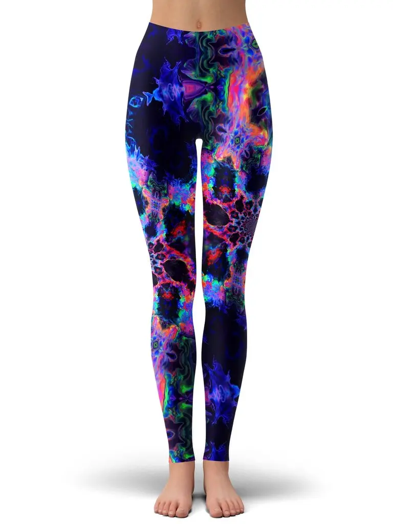 colorful psychedelic Style Fashion Women Leggings Fashion 3D Printed Paint Leggings Sexy Elastic Female Skinny Leggings DDK24