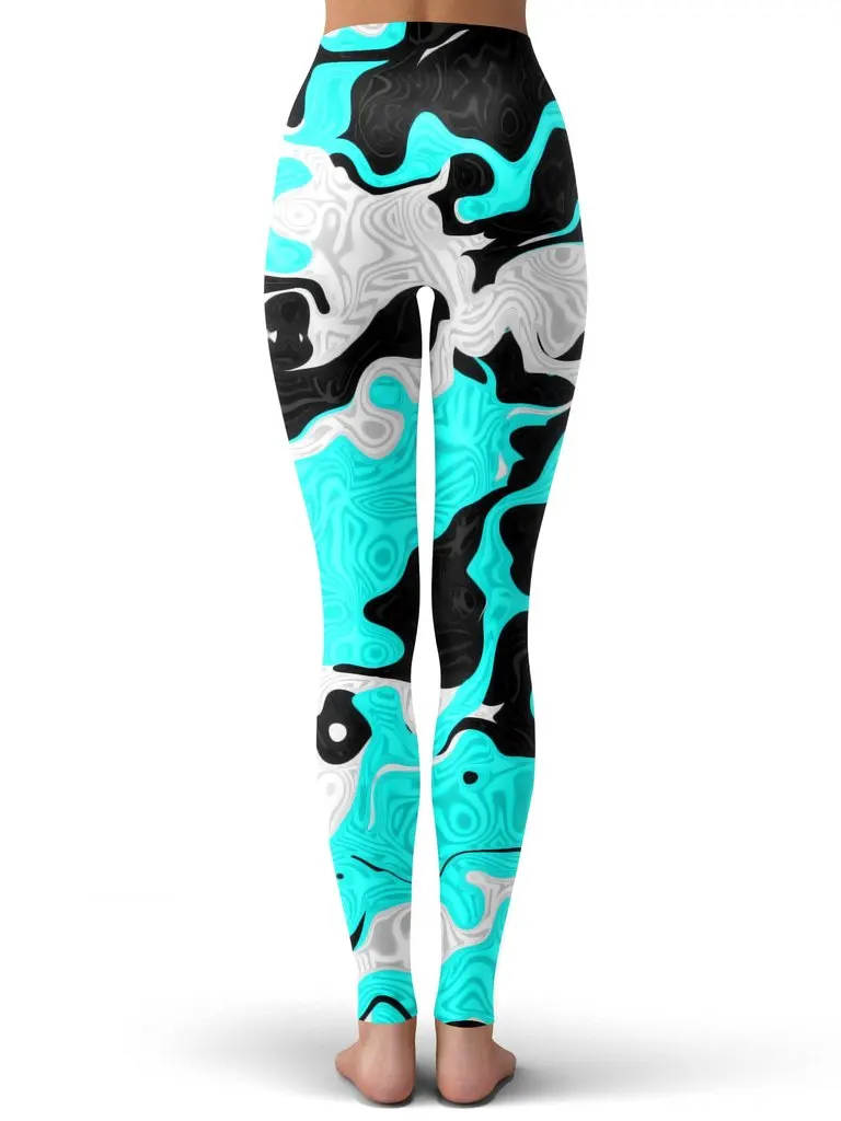 colorful psychedelic Style Fashion Women Leggings Fashion 3D Printed Paint Leggings Sexy Elastic Female Skinny Leggings DDK24