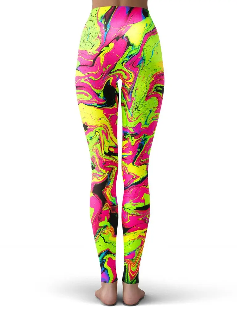 colorful psychedelic Style Fashion Women Leggings Fashion 3D Printed Paint Leggings Sexy Elastic Female Skinny Leggings DDK24