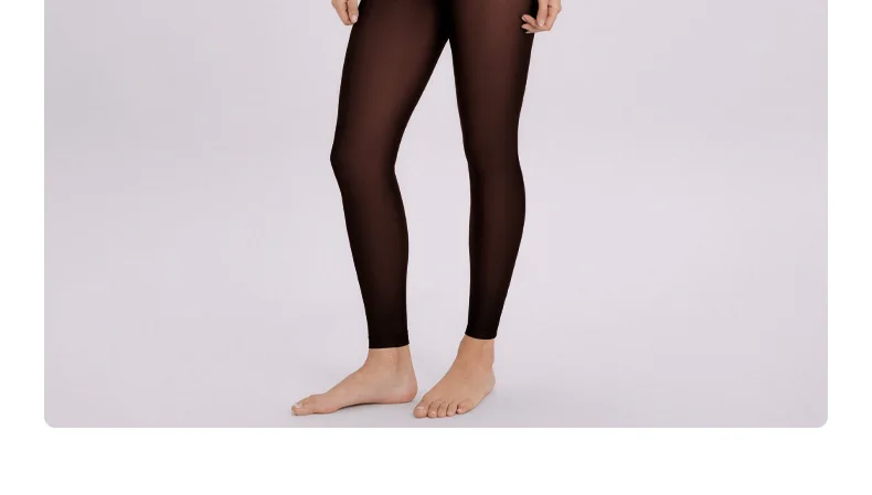Women's Winter Fleece Lined Leggings High Waist Cross Waist 9/10 Length Skinny Pants  Seamless Nylon Plus Size Push Up Tights