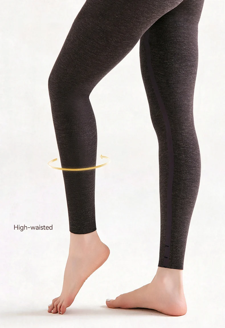 BIVIGAOS New Autumn Winter Cashmere Thickened Matte Sharkskin Leggings Women Slim Tight Fit High Waist Sports Warm Yoga Leggings