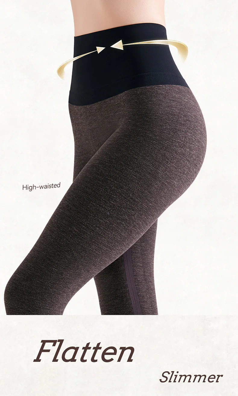 BIVIGAOS New Autumn Winter Cashmere Thickened Matte Sharkskin Leggings Women Slim Tight Fit High Waist Sports Warm Yoga Leggings