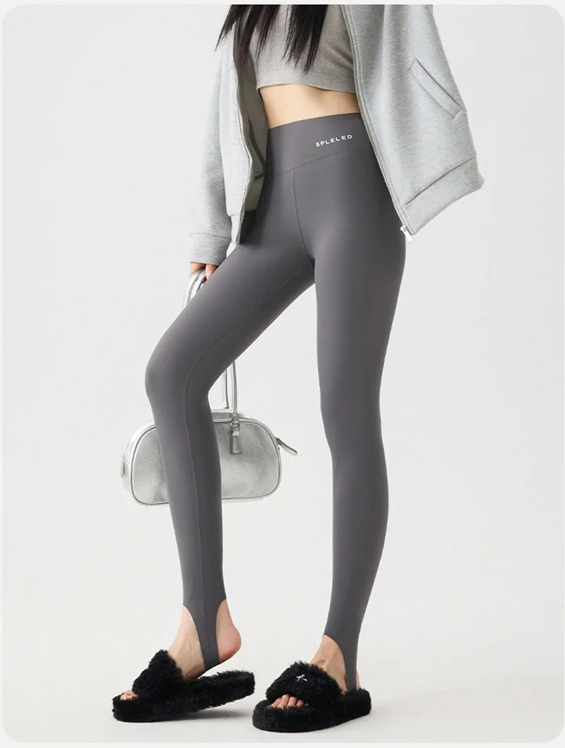 Autumn Winter Slim Seamless Foot Pants Women Korean Fashion High Waist Sharkskin Leggings New Fitness Sport Body Shape Leggings