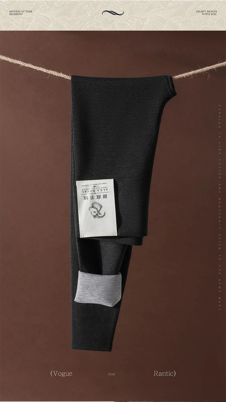 BIVIGAOS New Autumn Winter Acrylic Modal Thickened Leggings Women High Waist Tight Fitting Slim Cashmere Warm Leggings