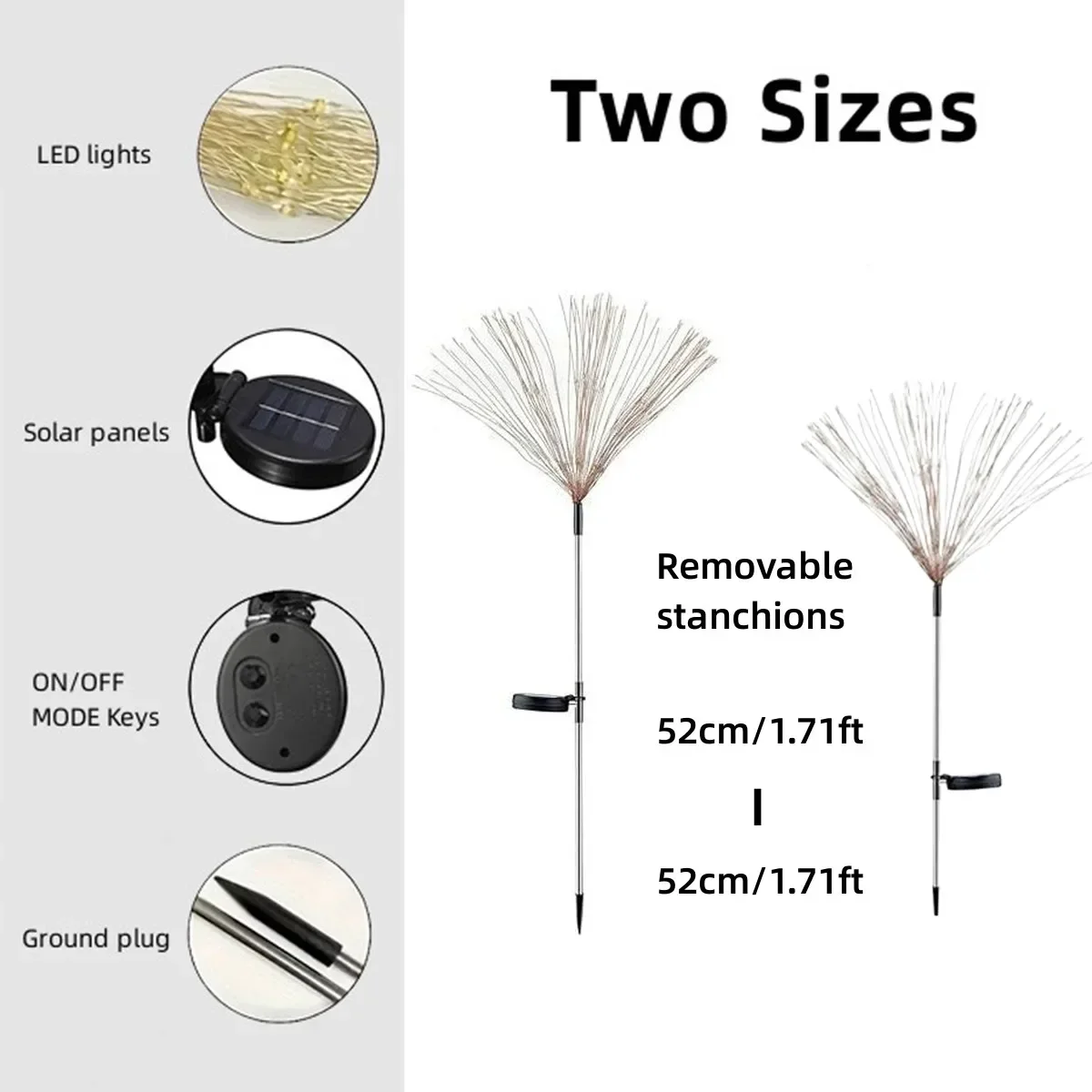 90LED Solar flower Light Outdoor Fairy Garden Lights 8 Lighting Modes DIY Starburst Solar Lamps Holiday Decorative Lights