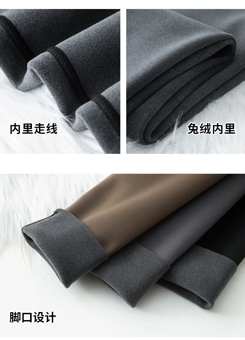 Fashion High Waist Slim Shark Pants Women Autumn Winter Fleece Lined Thermal Leggings Woman Elastic Soft Ankle-Length Yoga Pants