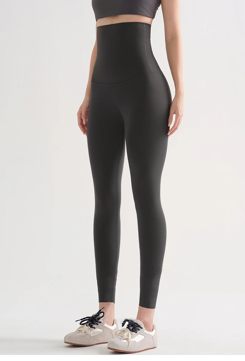 BIVIGAOS Ultra High Waist Sharkskin Yoga Leggings Women Tight Elastic Spring Butt Lifting Shaping Sexy Sport Fitness Leggings