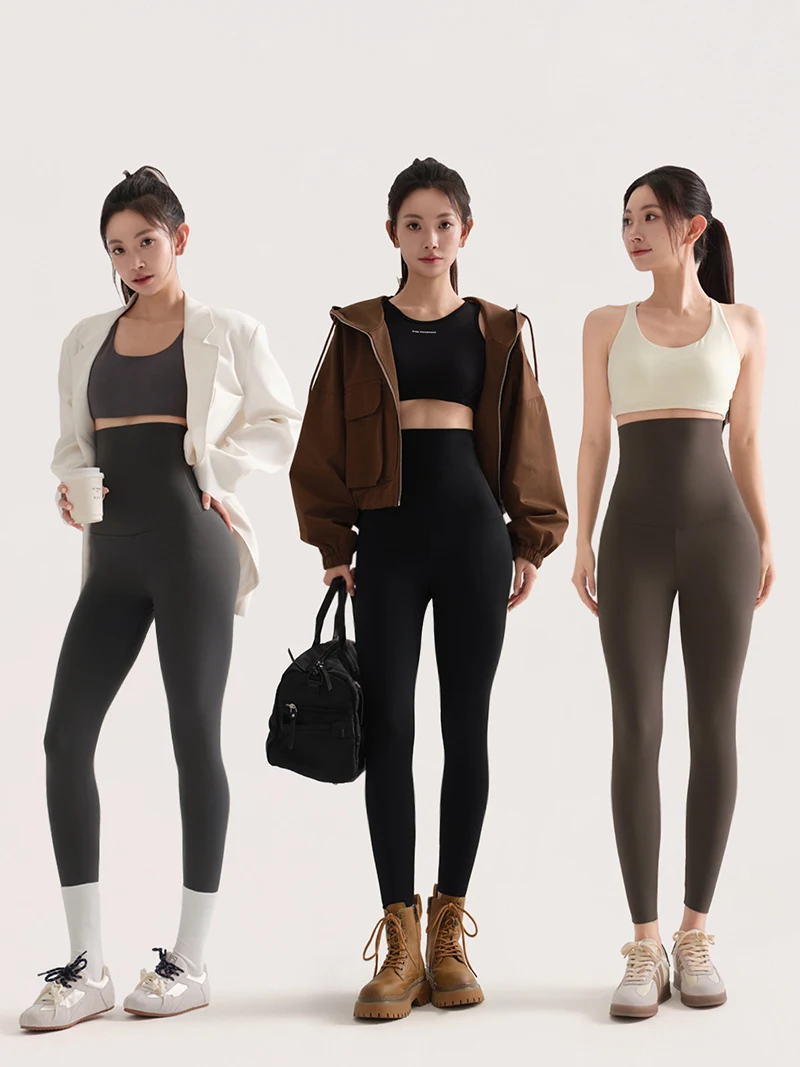BIVIGAOS Ultra High Waist Sharkskin Yoga Leggings Women Tight Elastic Spring Butt Lifting Shaping Sexy Sport Fitness Leggings