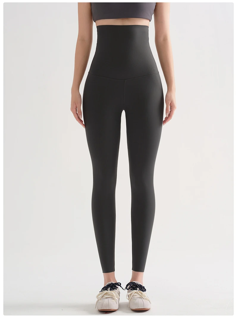 BIVIGAOS Ultra High Waist Sharkskin Yoga Leggings Women Tight Elastic Spring Butt Lifting Shaping Sexy Sport Fitness Leggings