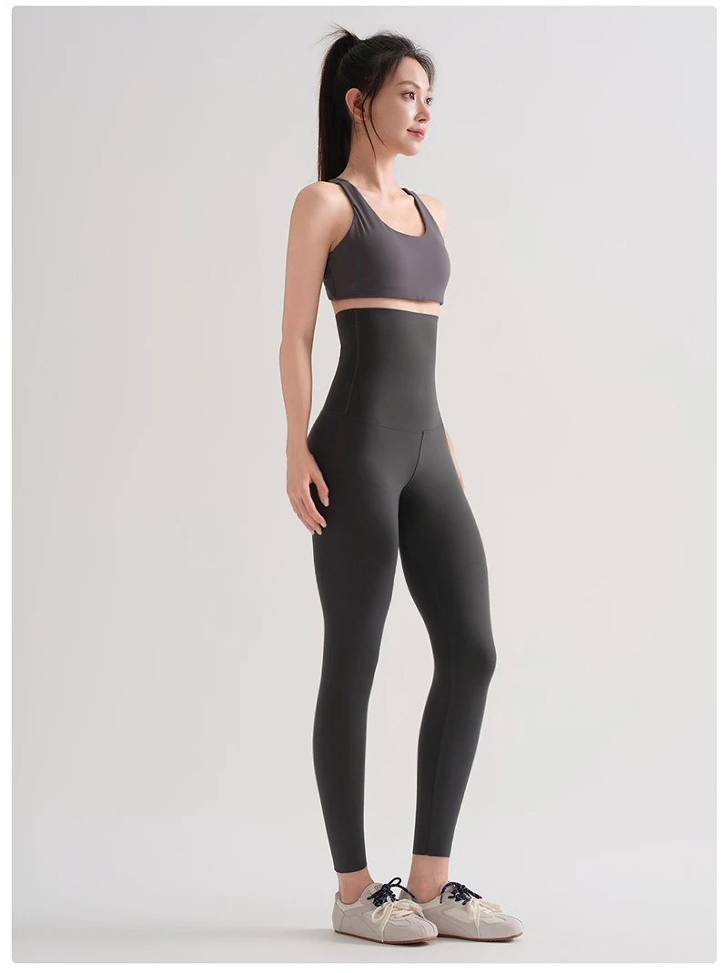 BIVIGAOS Ultra High Waist Sharkskin Yoga Leggings Women Tight Elastic Spring Butt Lifting Shaping Sexy Sport Fitness Leggings