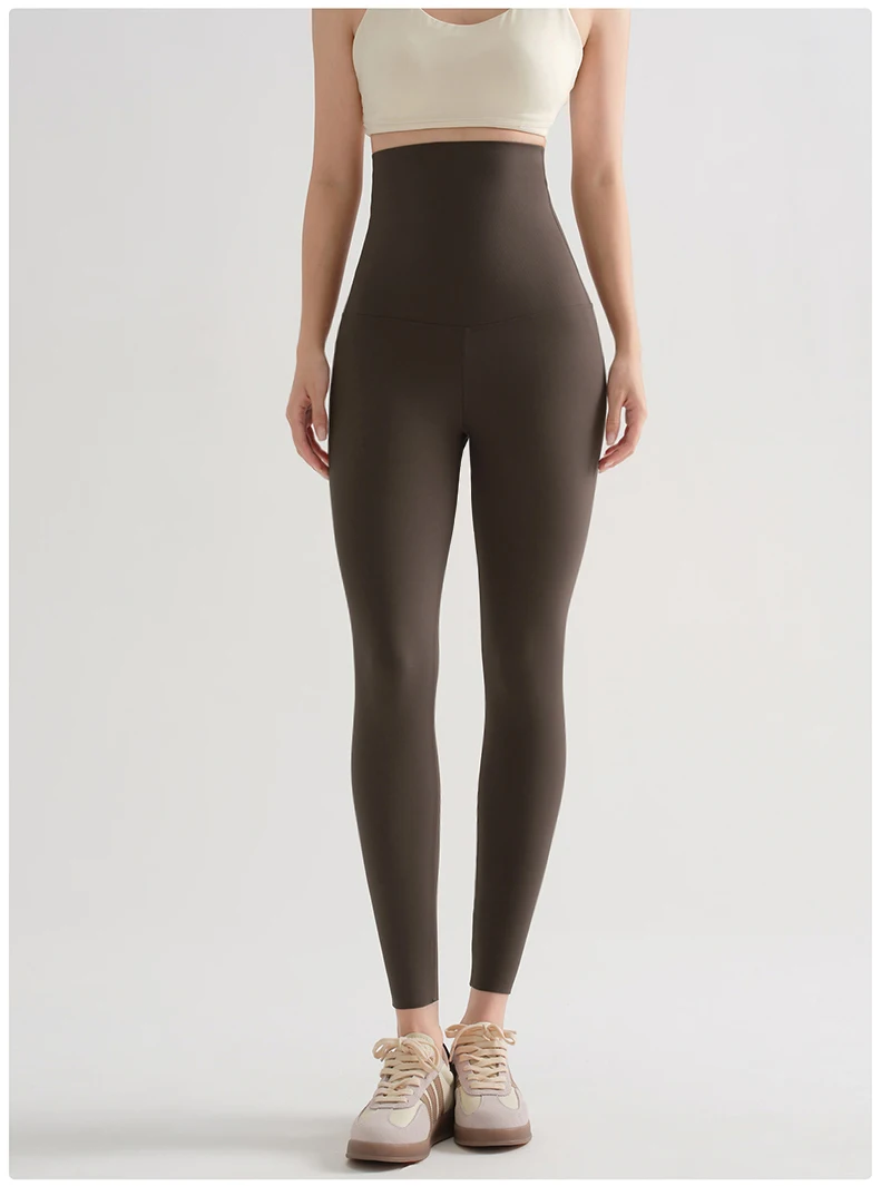 BIVIGAOS Ultra High Waist Sharkskin Yoga Leggings Women Tight Elastic Spring Butt Lifting Shaping Sexy Sport Fitness Leggings