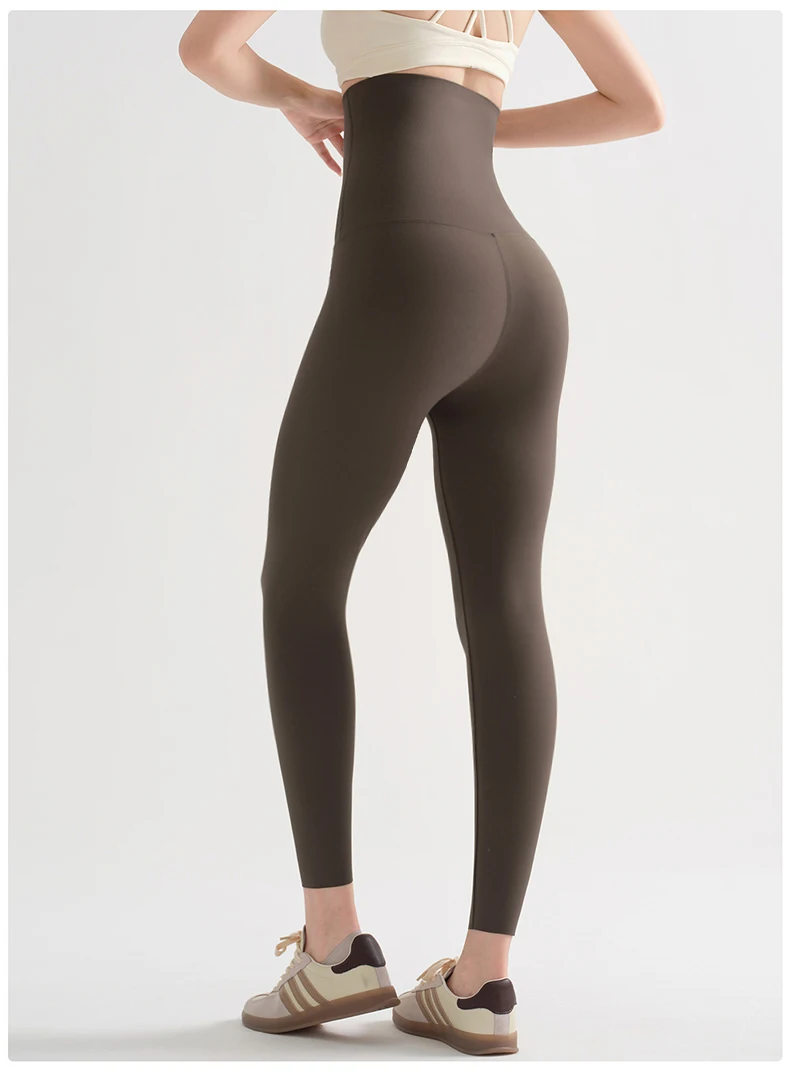 BIVIGAOS Ultra High Waist Sharkskin Yoga Leggings Women Tight Elastic Spring Butt Lifting Shaping Sexy Sport Fitness Leggings