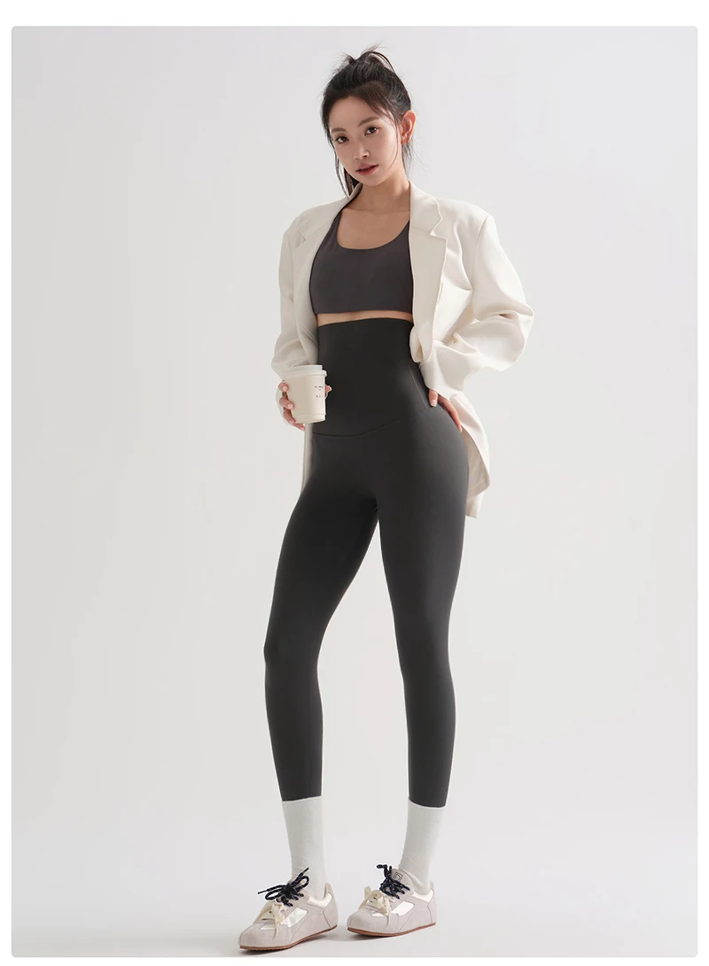 BIVIGAOS Ultra High Waist Sharkskin Yoga Leggings Women Tight Elastic Spring Butt Lifting Shaping Sexy Sport Fitness Leggings