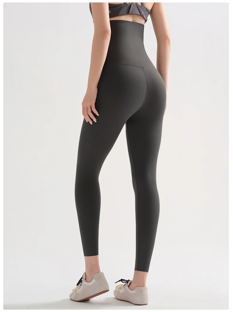 BIVIGAOS Ultra High Waist Sharkskin Yoga Leggings Women Tight Elastic Spring Butt Lifting Shaping Sexy Sport Fitness Leggings