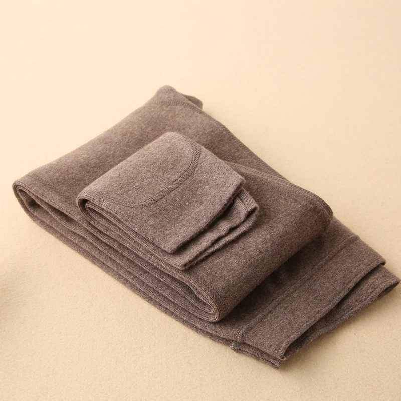 Pants Women Autumn Winter High-Waist Cashmere and Wool Leggings Long Elastic Ladies Pant Woman Trousers Knitted Thickening Pants