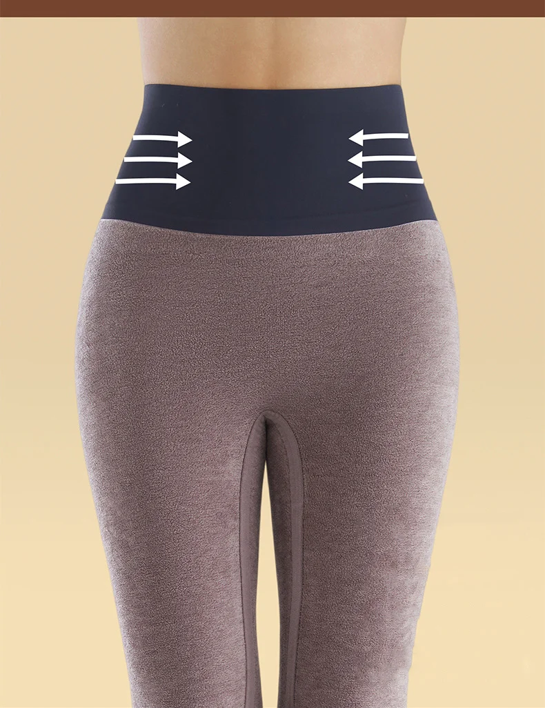 BIVIGAOS New Autumn Winter Cashmere Matte Sharkskin Leggings Women High Waist Tight Fitting Sexy Slim Velvet Warm Leggings